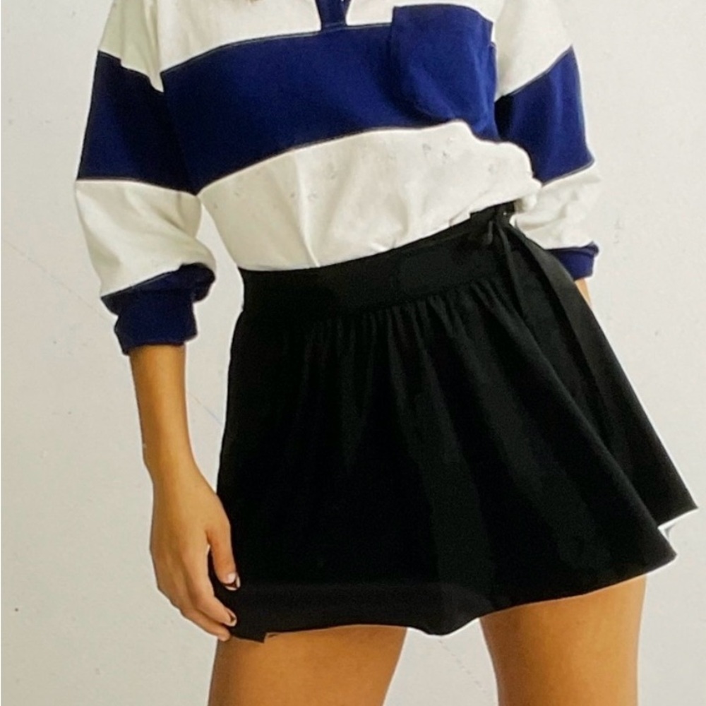 Madewell Flex Wrap Black Skort